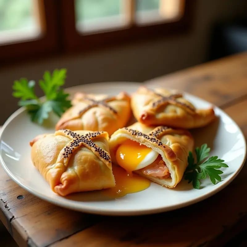 Brik de Atún y Huevo con Cruz de Sésamo: Receta Tunecina para Aperitivo en 15 Minutos