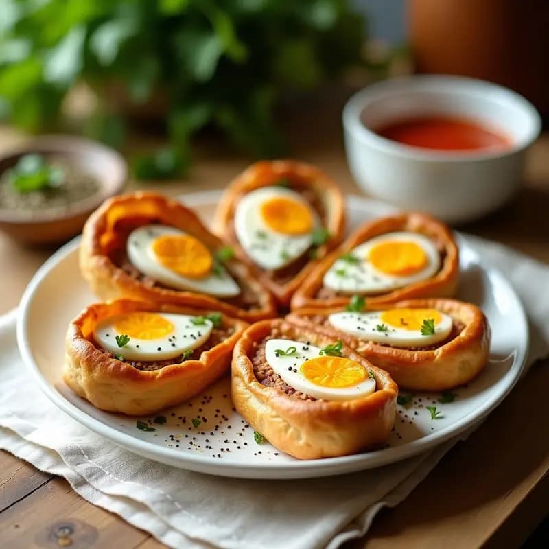 Brik de Atún y Huevos con Hojas de Briouat: Receta Marroquí Crujiente en Freidora de Aire