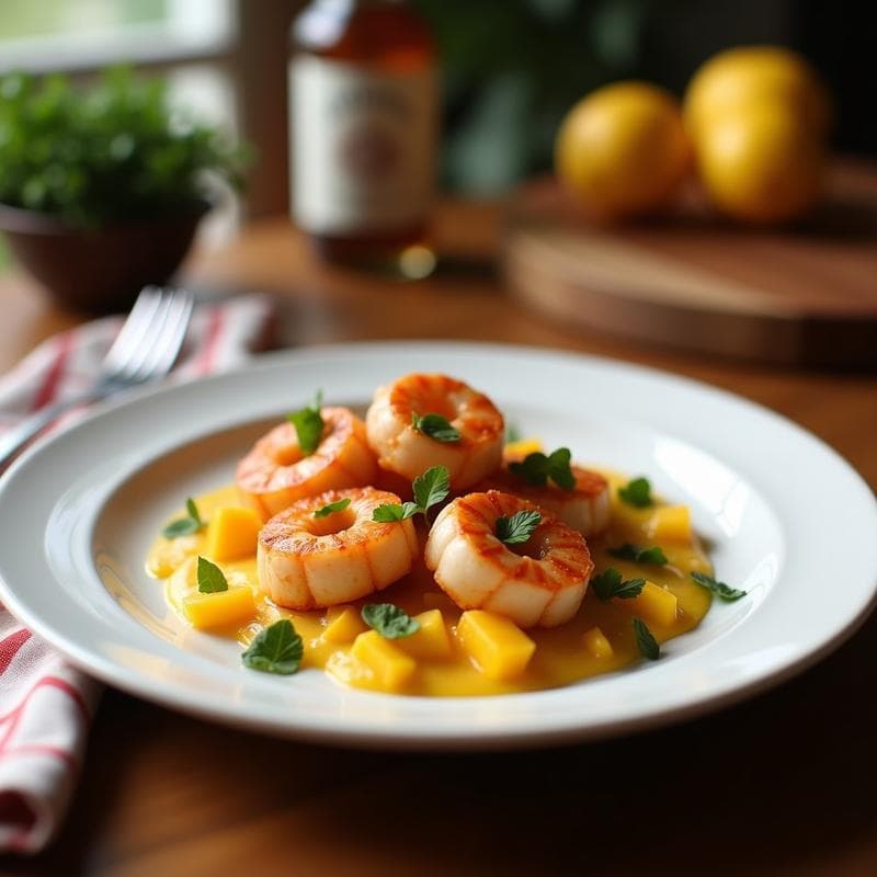 Brochetas de Camarones y Mango con Glaseado de Chile: Receta Tailandesa en Thermomix