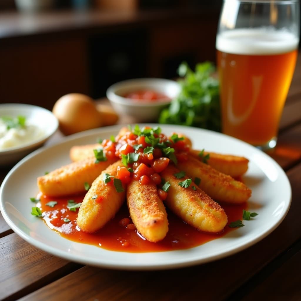 Brochetas de Merluza Marinada en Cerveza Negra con Salsa de Kimchi: Receta Coreana en Airfryer