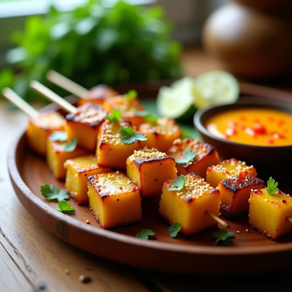 Brochetas de Piña y Cerdo Glaseado con Salsa de Mango: Receta Tailandesa en Airfryer
