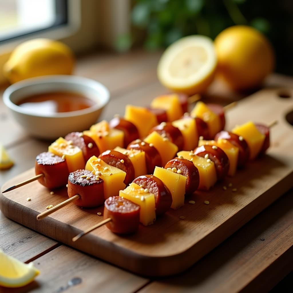 Brochetas de Piña y Salchicha de Pavo: Receta en Airfryer Dulce-Salada y Baja en Calorías