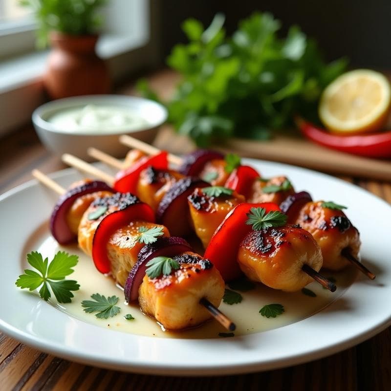 Brochetas de Pollo Marinado en Yogur y Cilantro: Receta en Olla Express con Toque pakistaní