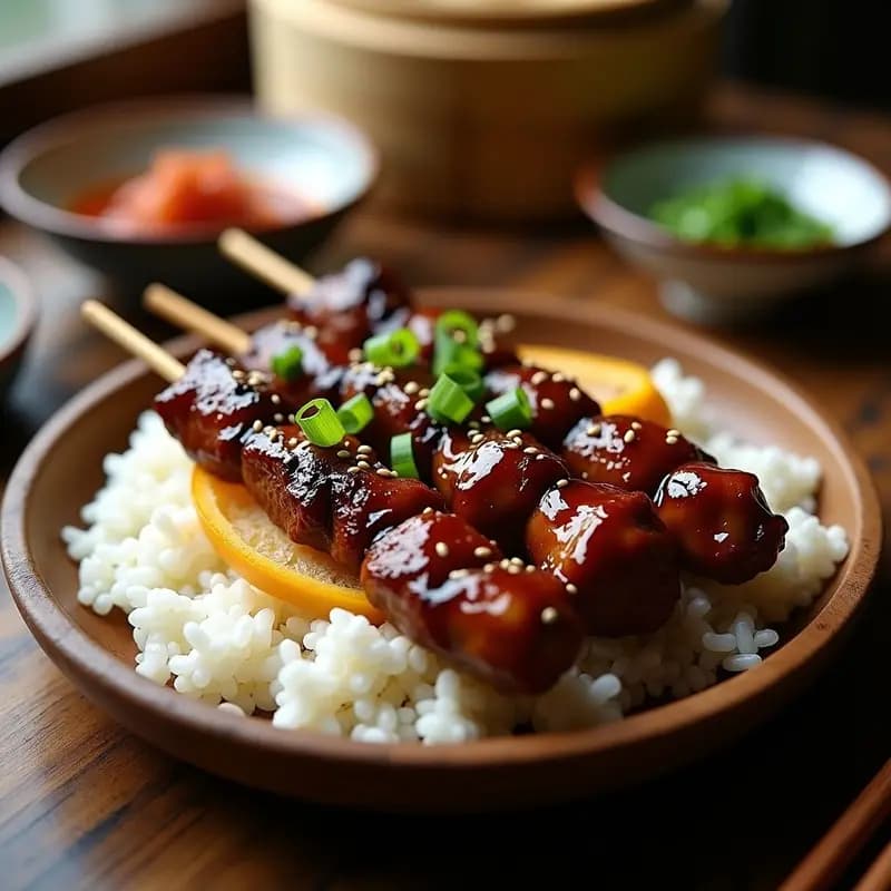 Brochetas de Ternera al Estilo Yakitori: Receta Japonesa con Salsa Teriyaki Casera