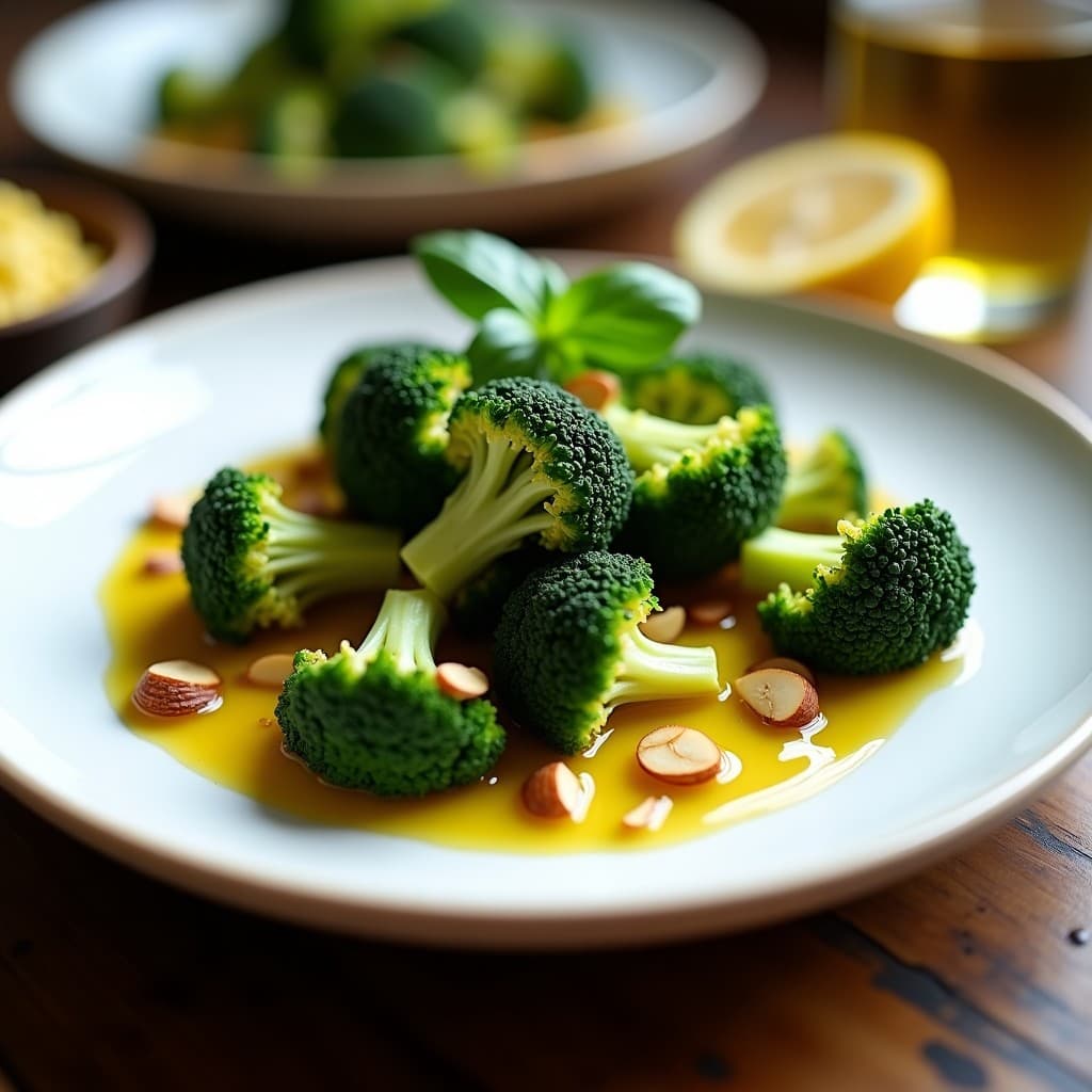 Brócoli al Ajillo con Vinagreta de Limón Confitado: Entrante Español en Airfryer Bajo en Calorías