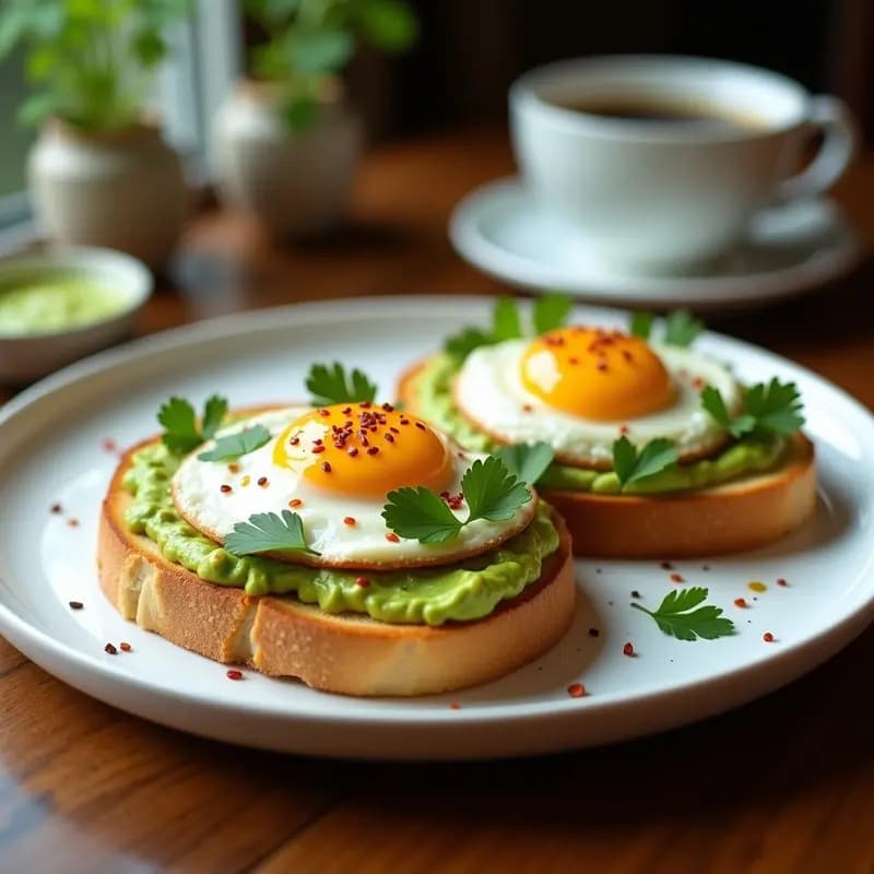 Brunches de Pan Brioche con Aguacate y Huevos Pochados: Receta Americana para Desayuno de Lujo
