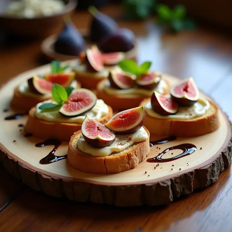 Bruschetta de Pan de Centeno con Ricotta de Almendras y Higos: Entrante Italiano Sin Gluten