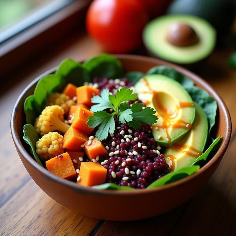 Buddha Bowl de Quinoa Telúrica y Palta con Aderezo de Tamarindo: Receta Peruana Vegana