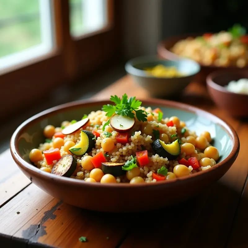 Bulgur con Verduras y Garbanzos: Receta Turca de Una Olla y Keto