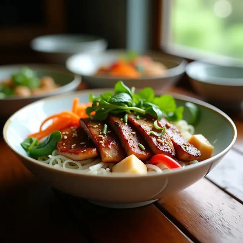 Bun Cha de Cerdo y Hierbas Vietnami: Receta Tradicional en Sartén y Alta en Proteína