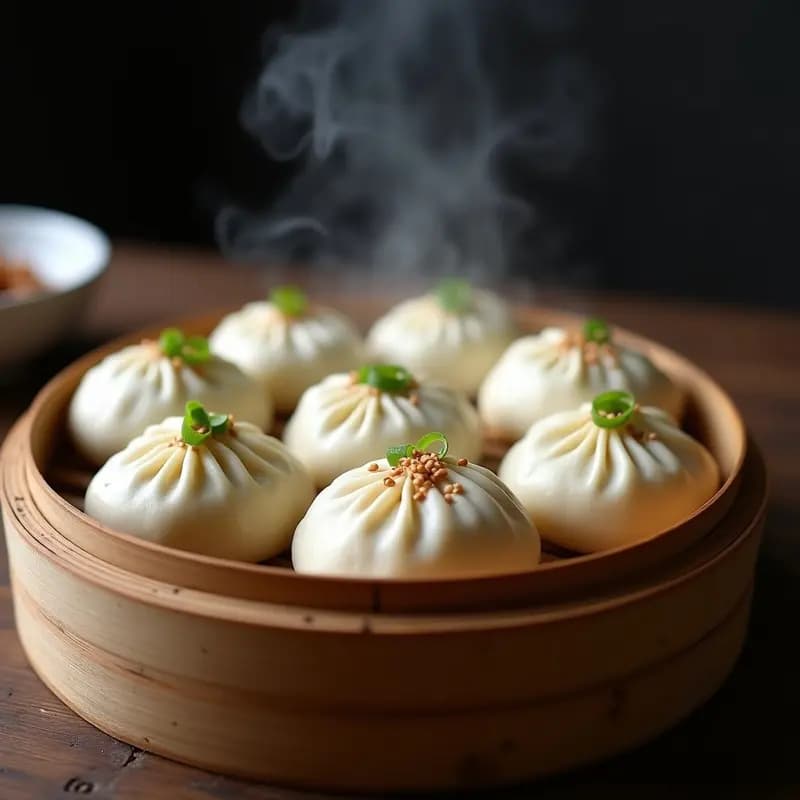 Buns Chinos al Vapor de Cerdo y Shitake: Receta Auténtica en 30 Minutos con Toque Umami