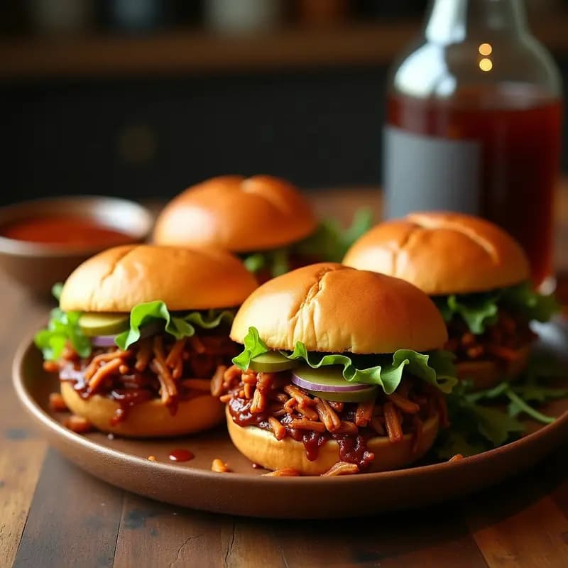 Buns de Pulled Jackfruit con Salsa Barbacoa: Receta Americana Vegana en Airfryer