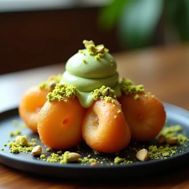 Bunuelos de Viento con Helado de Matcha: Postre Argentino-Japonés Crujiente