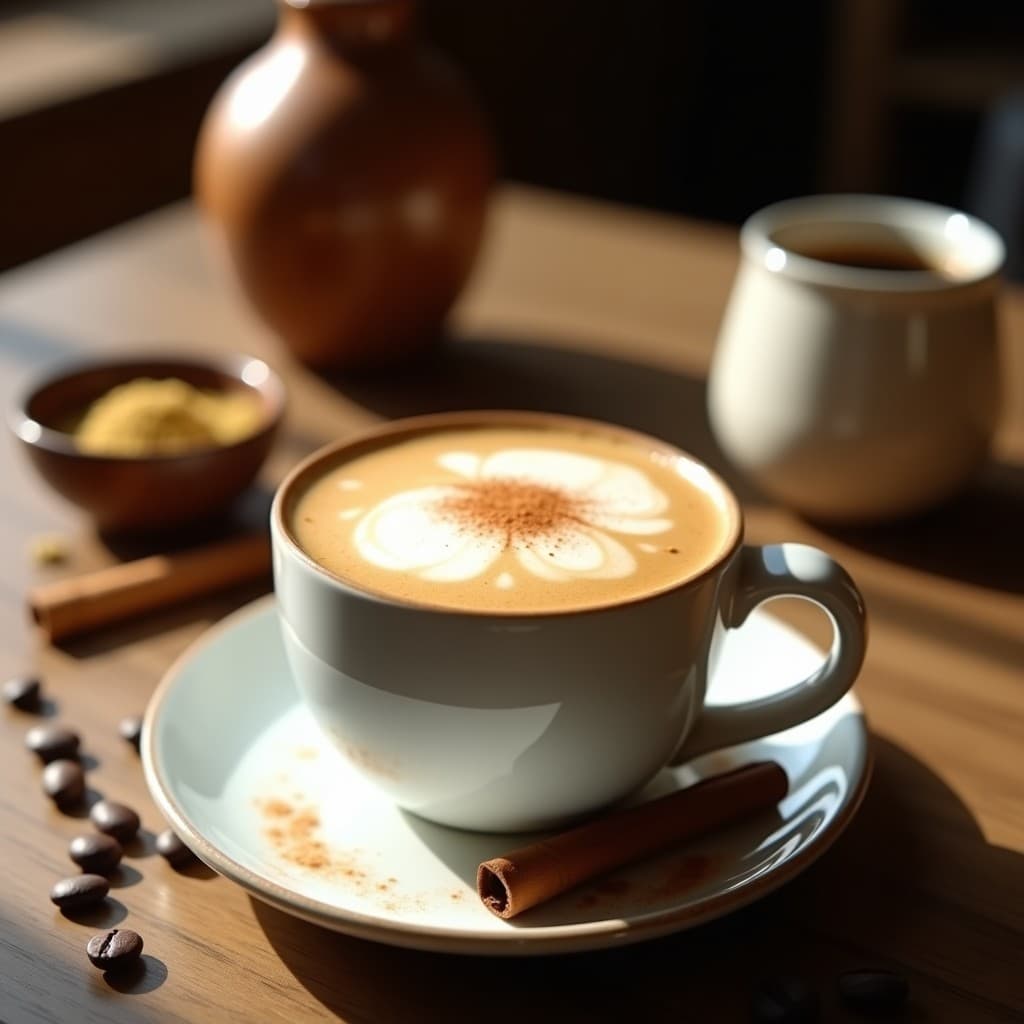 Bebida de Café con Especias y Leche de Cáñamo: Latte Proteico Vegano y Sin Lactosa