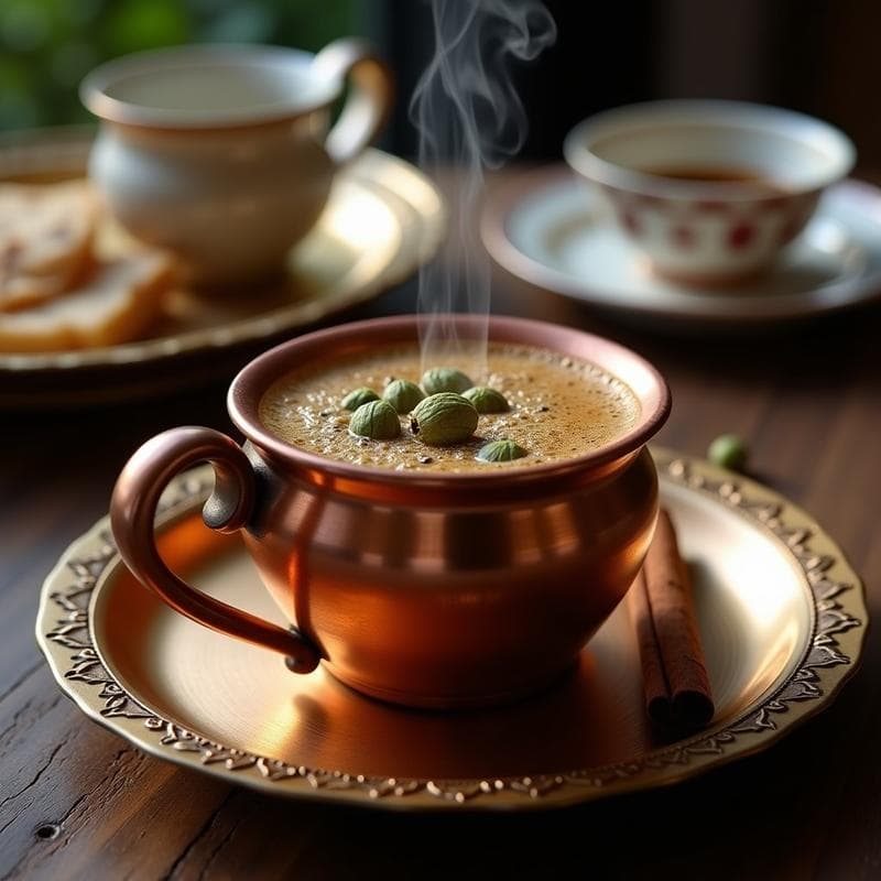Bebida de Café Turco con Cardamomo y Canela: Receta Tradicional en Cazuela de Cobre y Sin Azúcar