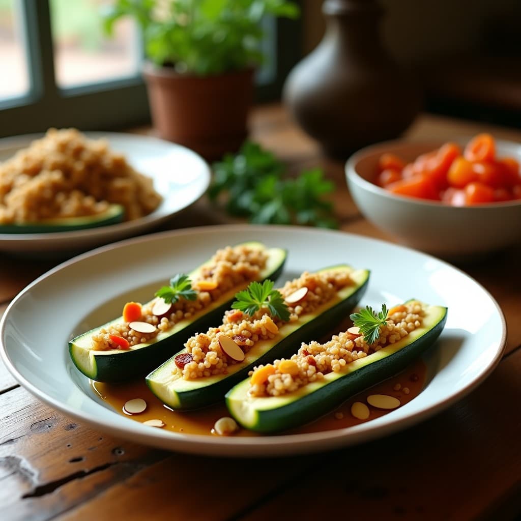 Calabacines Rellenos de Quinoa y Pasas con Toque de Canela: Receta Marroquí en Airfryer