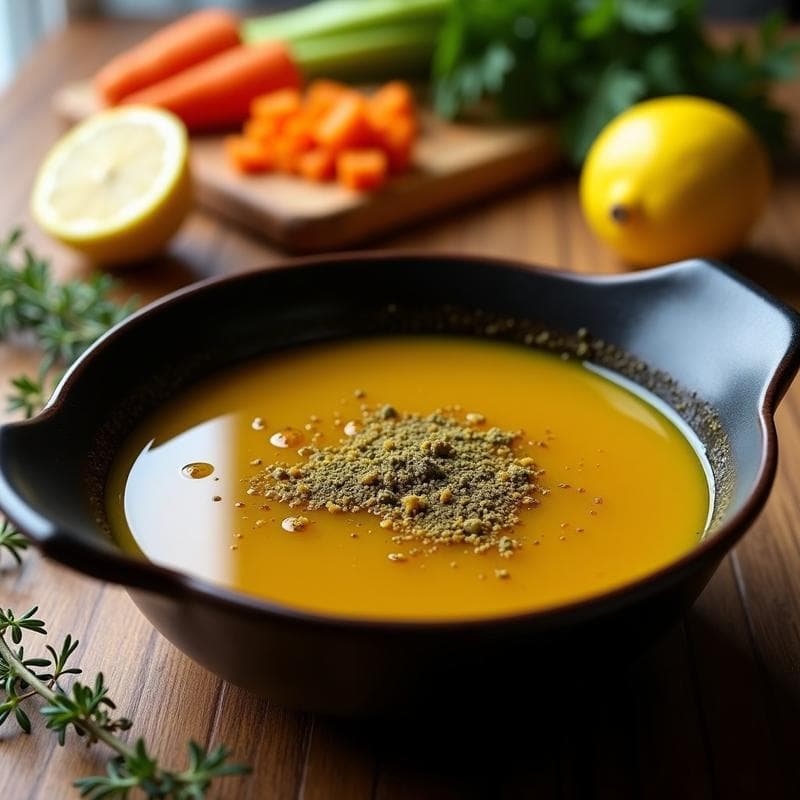 Caldo de Huesos de Cordero con Zaatar: Receta libanesa Reconfortante en Olla Lenta