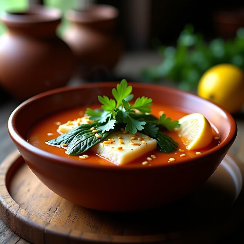 Caldo de Pescado con Hojas de Yuca y Limón: Receta Congoleña en Olla Exprés