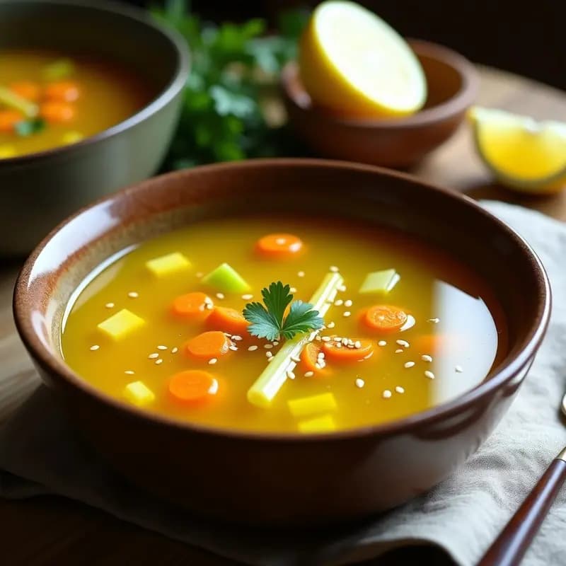 Caldo de Verduras con Cúrcuma: Receta en Olla Lenta para Depurar y Fortalecer