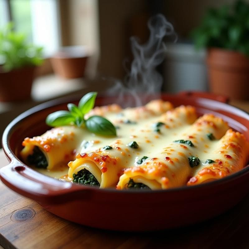 Canelones de Espinacas y Requesón al Horno: Receta Tradicional sin Fritura