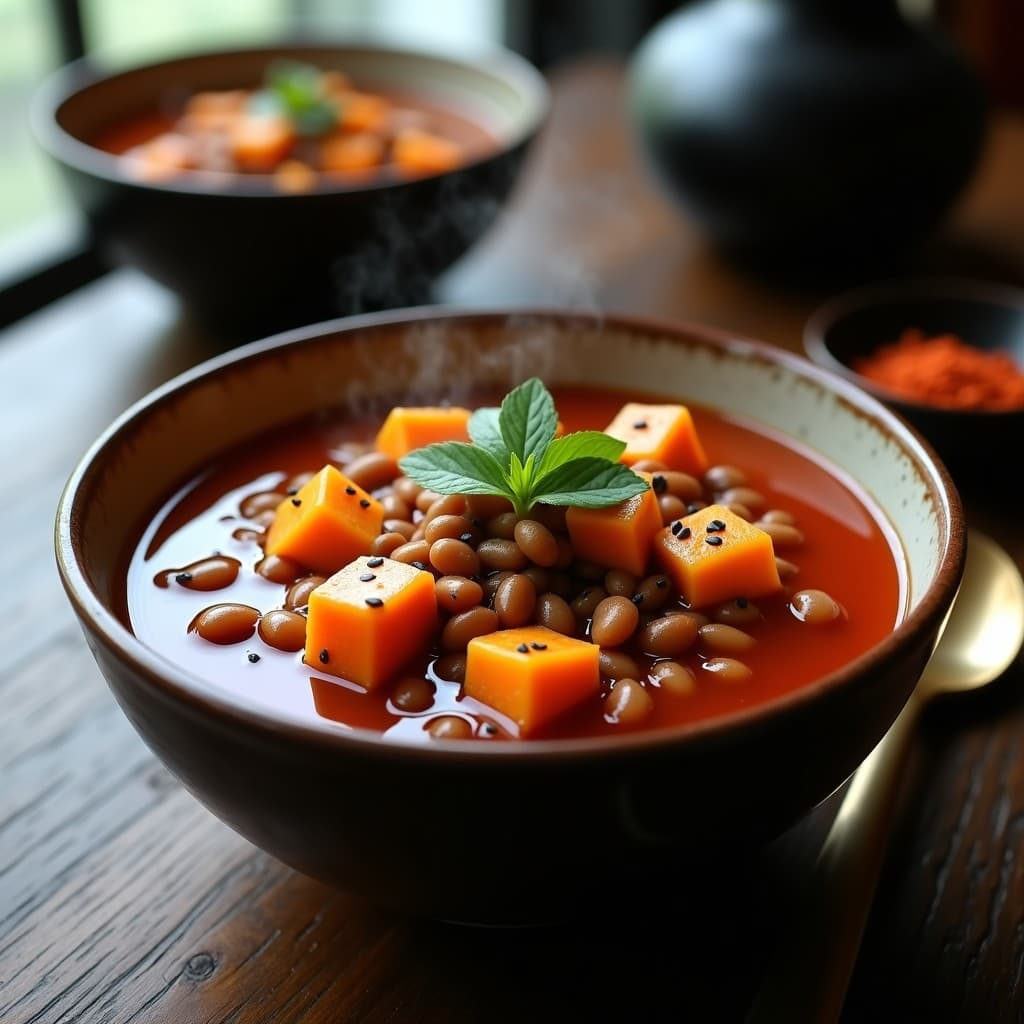 Cazuela de Frijoles Adzuki y Calabaza: Estofado Japonés Keto en Olla Exprés