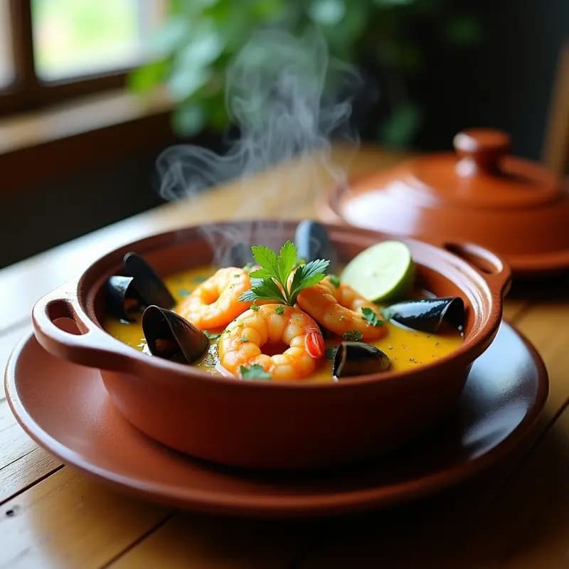 Cazuelita de Mariscos con Cerveza y Ají Amarillo: Receta Peruana Picante y Rápida