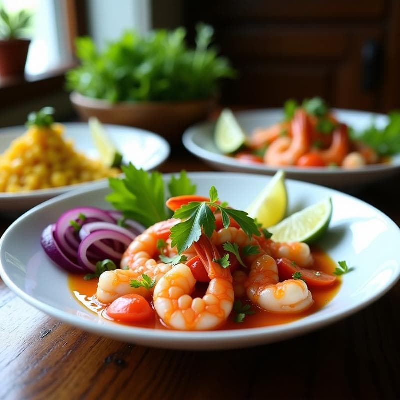 Cebiche Peruano de Camarón y Langostino: Receta Auténtica y Alta en Proteína en 15 Minutos