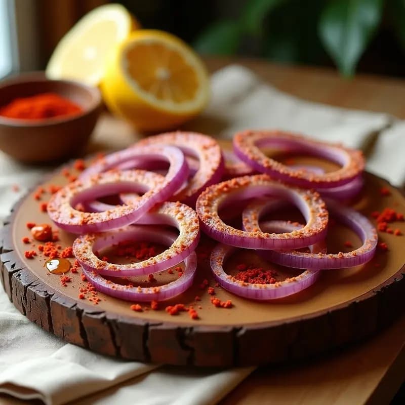 Sumac Onions: Cebollas Crujientes con Sumac y Limón para Toppings: Receta Árabe en 10 Minutos