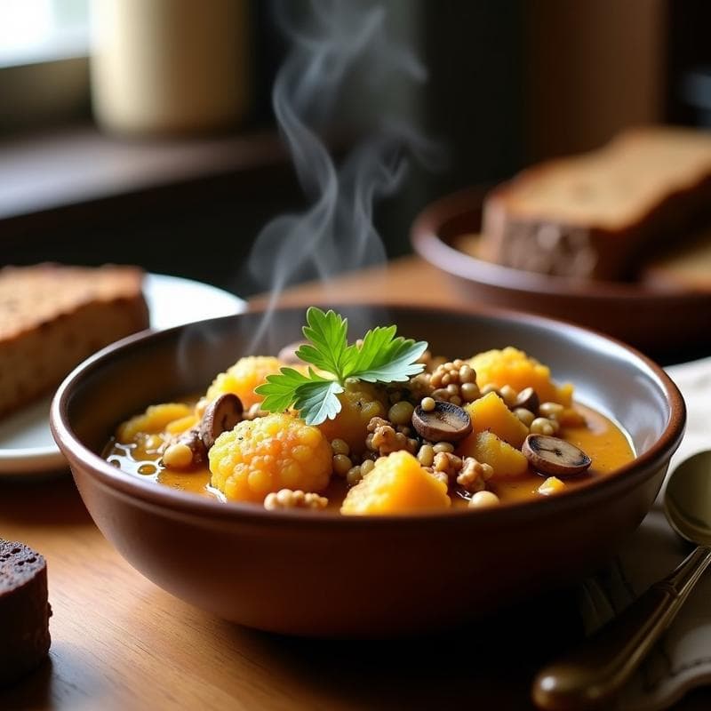 Cesnica Serbia de Coliflor y Champiñones: Receta Vegana en Olla Express con Toque Tradicional