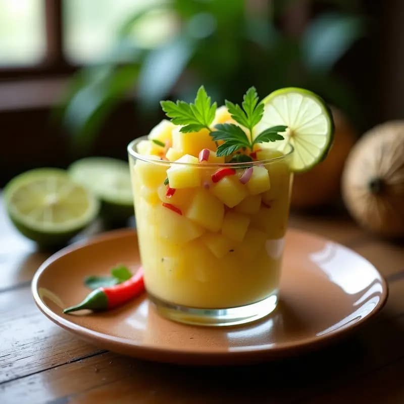Ceviche de Chayote y Piña: Receta Mexicana con Leche de Tigre de Chile Deportivo