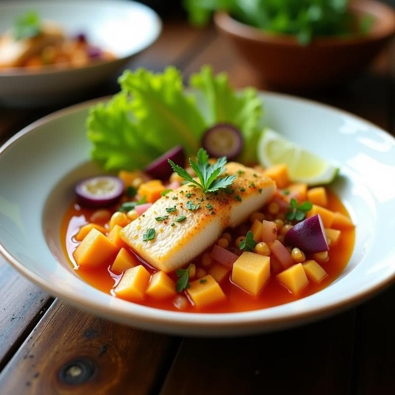Ceviche de Corvina con Leche de Tigre de Camu Camu: Receta Peruana Alta en Vitamina C