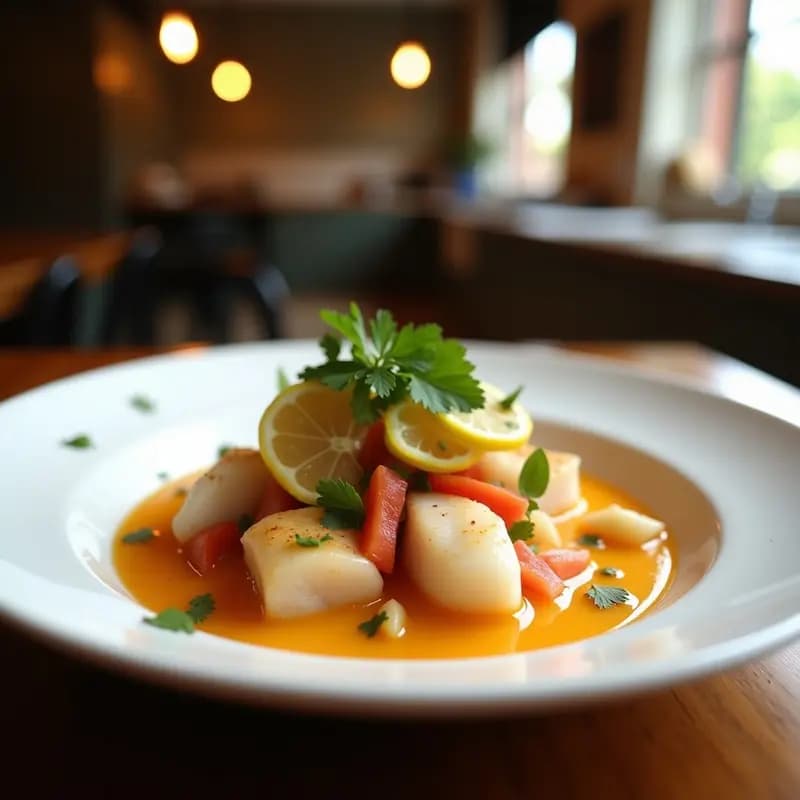 Ceviche de Corvina y Lechuga de Mar: Receta Peruana con Toque Mediterráneo y Limón