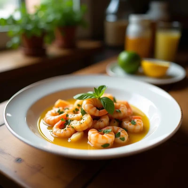 Ceviche de Gambas con Leche de Tigre de Lima y Naranja: Receta Peruana Fresca y Sin Cocinar