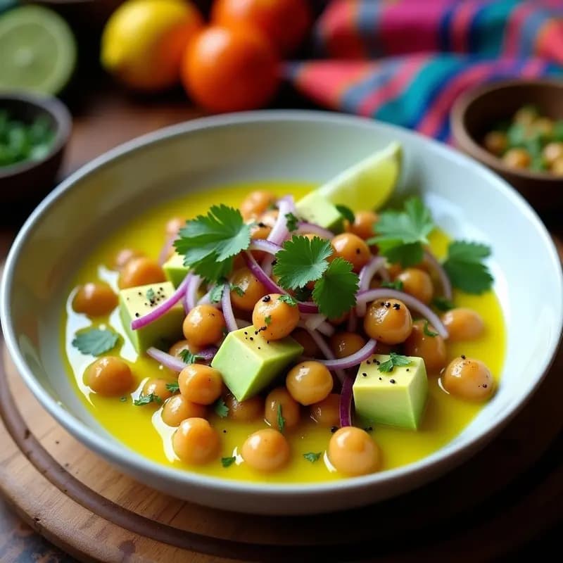 Ceviche de Garbanzos y Palta: Receta Peruana Vegana con Leche de Tigre de Limo