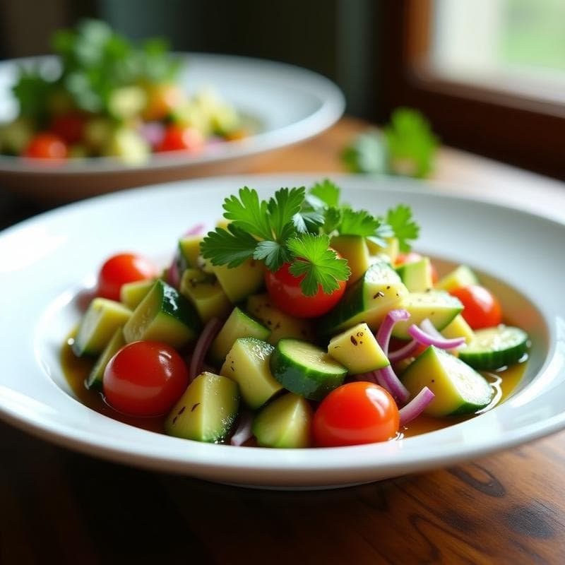 Ceviche de Higos Chumbos y Pepino con Dressing de Limón y Cilantro: Receta Vegana Sin Pescado