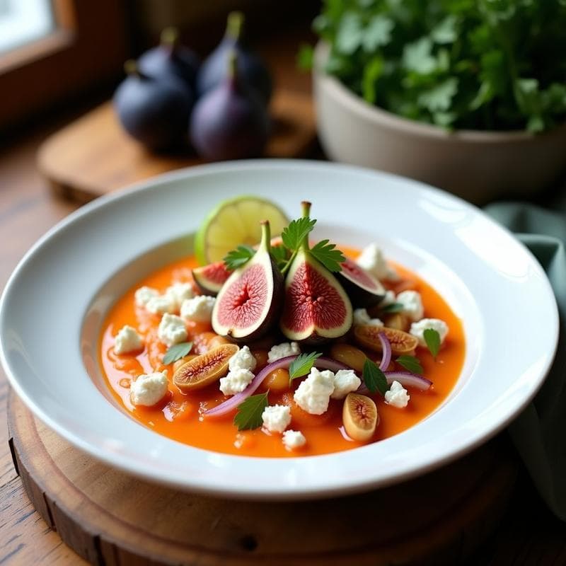 Ceviche de Higos y Queso Feta con Leche de Tigre de Tamarillo: Receta Peruana Fusion