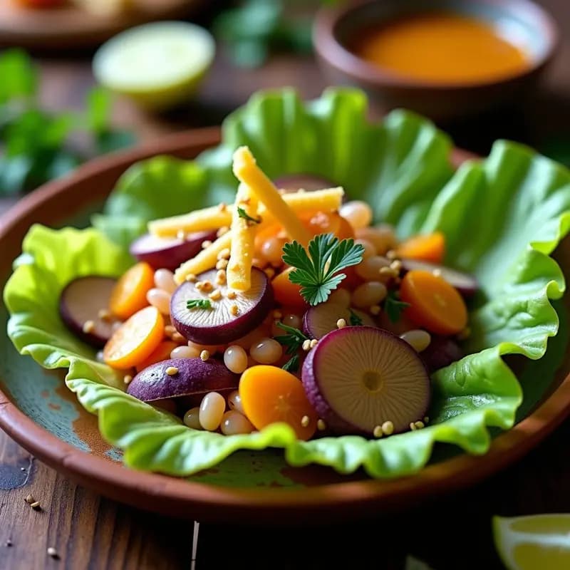 Ceviche de Hongos Ostra y Lulo: Receta Peruana-Colombiana Vegana con Toque Ácido