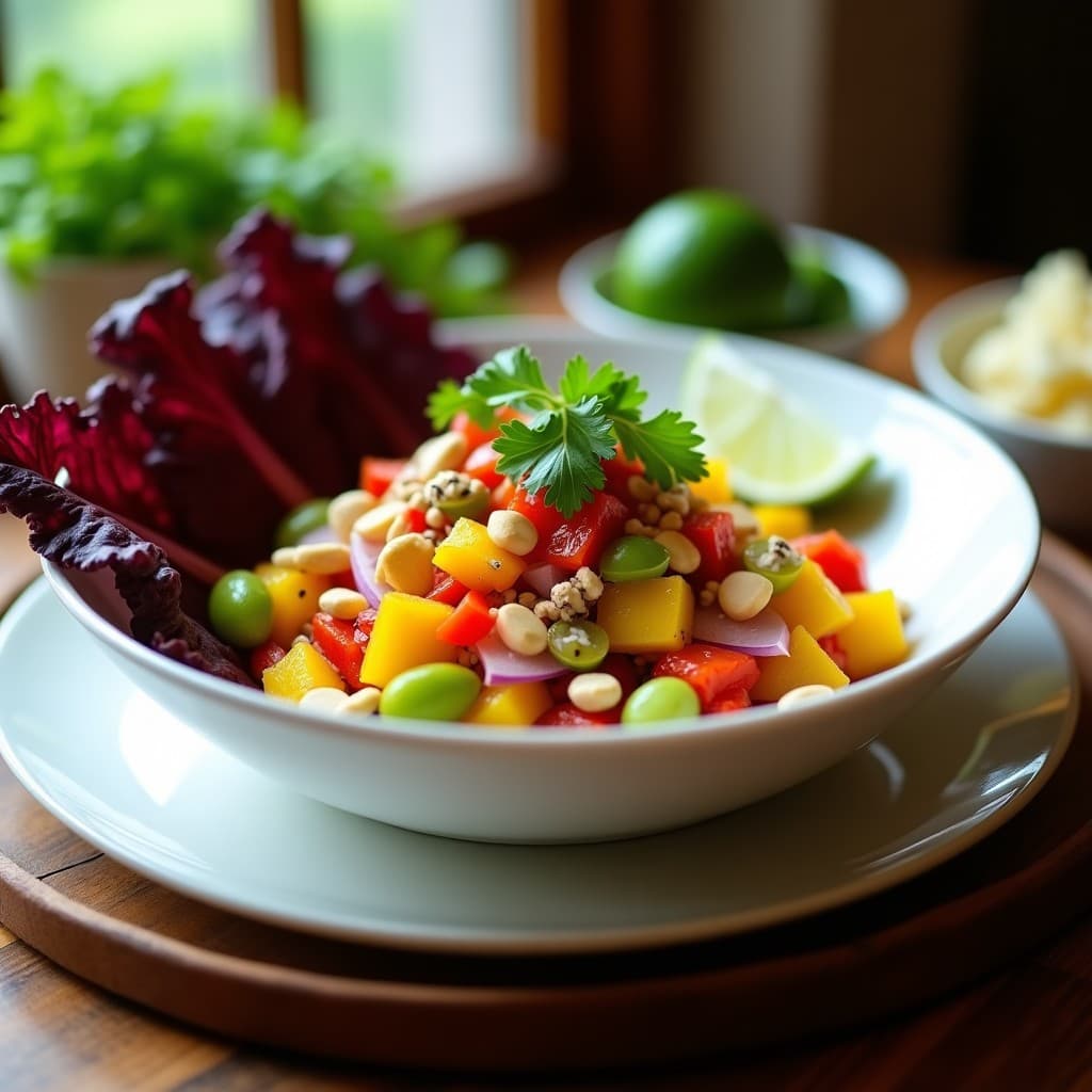 Ceiche de Mango Verde y Pimientos Asados: Receta Peruana con Toque Picante y Cítrico