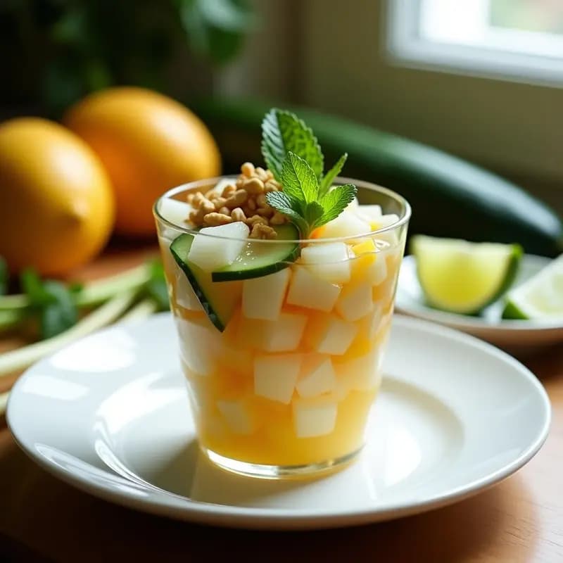 Ceviche de Mangostán y Pepino: Receta vietnamita refrescante sin mariscos