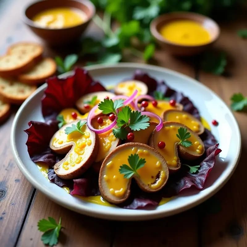 Ceviche de Champiñones Portobello y Maracuyá: Receta Peruana Crudivegana con Toque Ácido