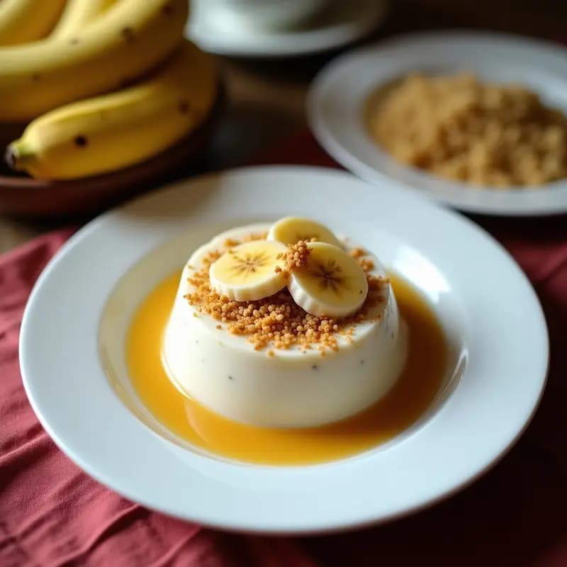 Chè Chuối Vietnamita: Pudín de Plátano y Coco con Semillas de Chía