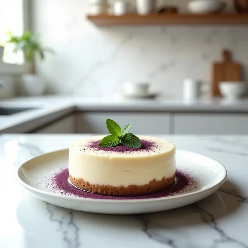 Cheesecake Japonés de Té Uva y Queso Cremoso: Postre Sin Horno en 3 Ingredientes