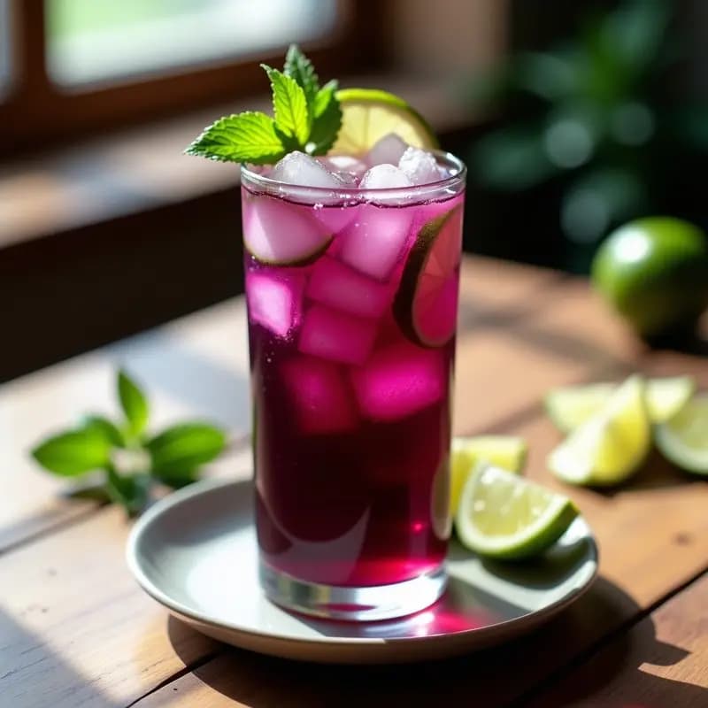 Chicha Morada con Jengibre y Lima: Bebida Peruana Antioxidante y Refrescante