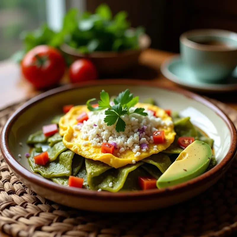 Chilaquiles Verdes con Huevos Revueltos: Desayuno Mexicano en 25 Minutos con Sobras de Totopos
