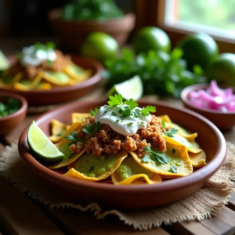 Chilaquiles Verdes con Pollo de Jackfruit: Receta Mexicana Vegana y Sin Lácteos