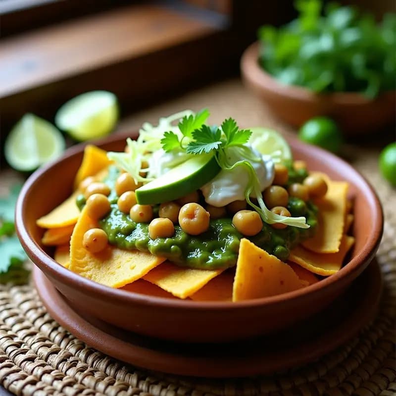 Chilaquiles Verdes Veganos: Receta Mexicana con Tortillas de Maíz y Salsa de Tomatillo