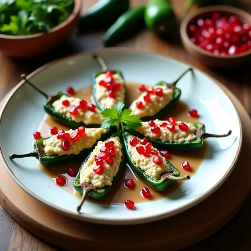Chiles en Nogada con Granada y Queso Fresco: Receta Mexicana Patriótica y Sin Gluten