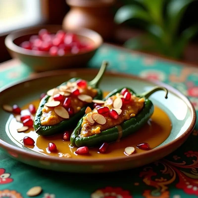 Chiles en Nogada Mexicanos con Picadillo de Carne y Walnut: Receta Festiva Sin Lactosa