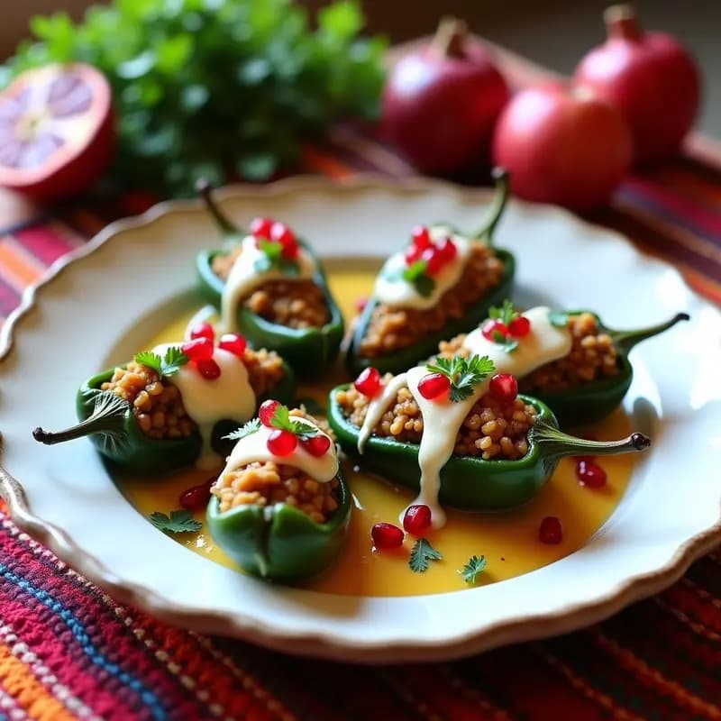 Chiles en Nogada Rellenos de Picadillo Vegano: Receta Mexicana Sin Lactosa y Festiva