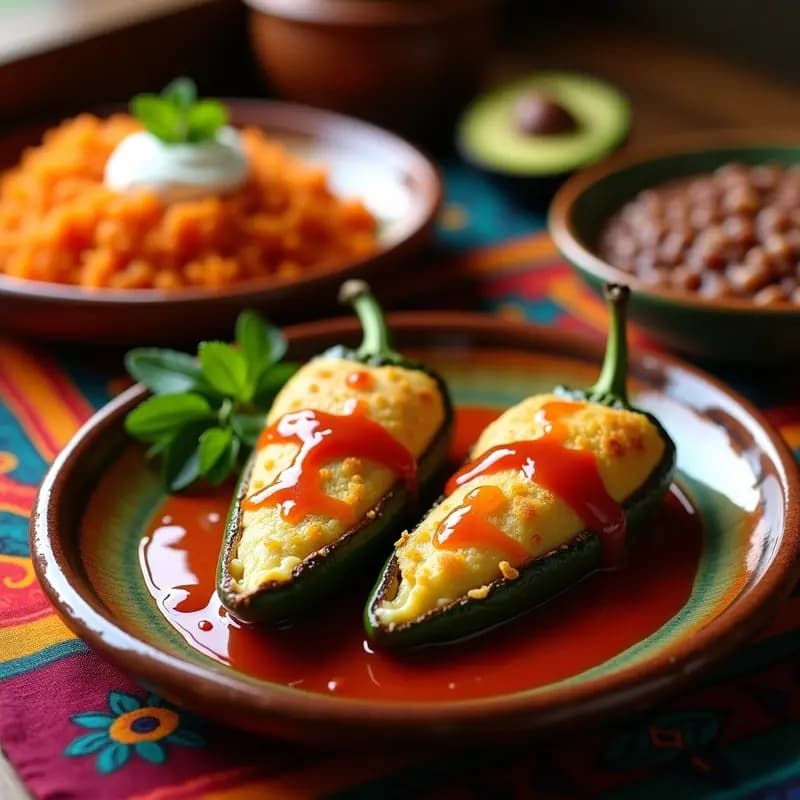 Chiles Rellenos Mexicanos de Queso Oaxaca: Receta Tradicional al Horno